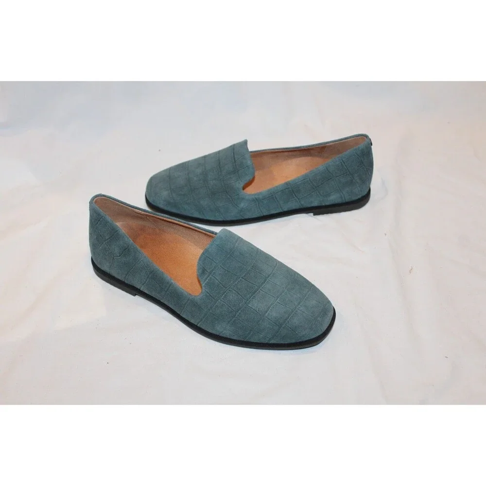 VIONIC WOMEN'S WILLA‎ 2.0 BLUE TEXTURED SLIP ON BALLET FLATS NEW 9.5 WIDE
